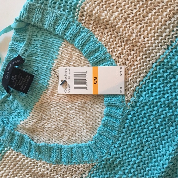 Calvin Klein Jeans short sleeve striped knit top - Picture 7 of 7